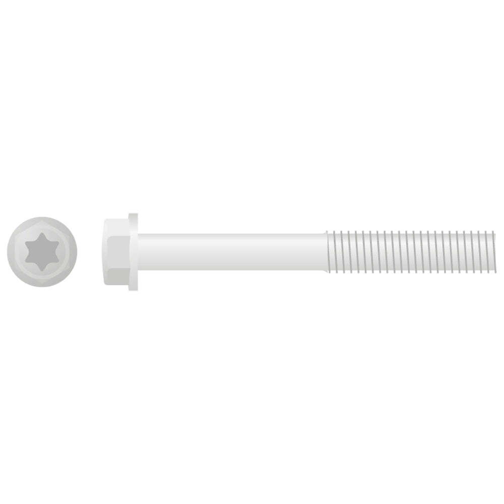 Apico Euro Style Flange Bolt M6X50 10pk