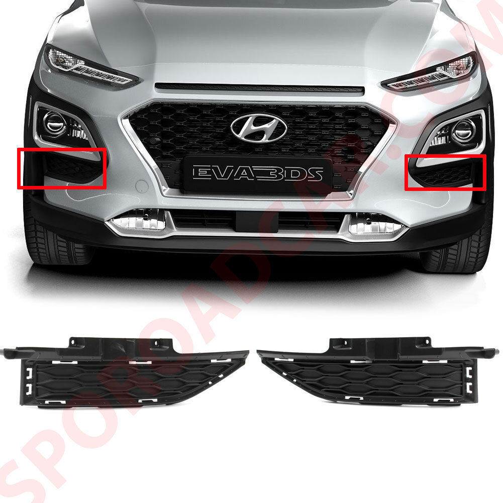 Front Bumper Mesh Cover Lh Rh Side 2P For Hyundai 2018-2020 KONA