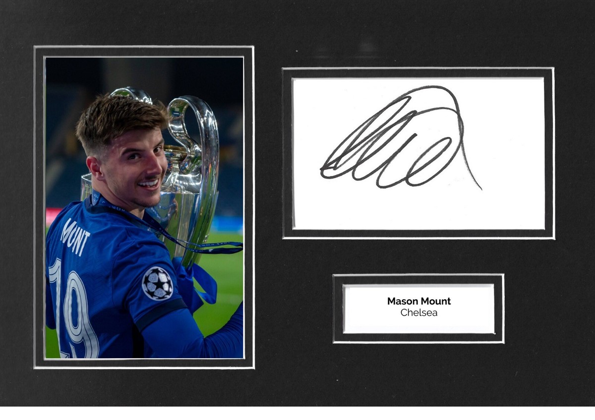 Mason Mount Signed 12x8 Photo Display Chelsea Memorabilia