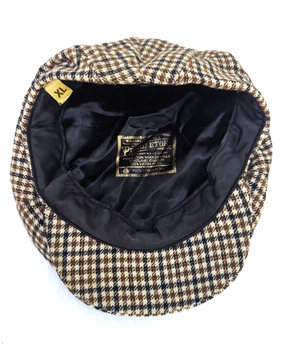 Vintage Pendleton Houndstooth Driving Cap - Wool, Snap Brim Size XL - Picture 5 of 6