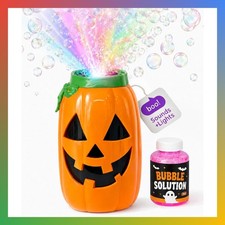Halloween Bubble Blower Bubble Machine for Kids Toddlers Light-Up Hallowee