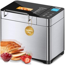 Tempered Glass Touch Panel Bread Maker with N...