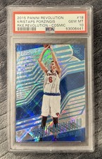 2015-16 PANINI REVOLUTION KRISTAPS PORZINGIS RC ROOKIE COSMIC /100 PSA 10 POP6