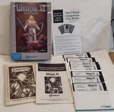Ultima VI The False Prophet 5.25'' Floppy Big Box PC Game w/ Booklets