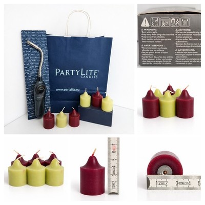 PartyLite Forbidden Fruit Kiwi Kiss Votivkerzen x6 + Feuerzeug + Geschenktüte
