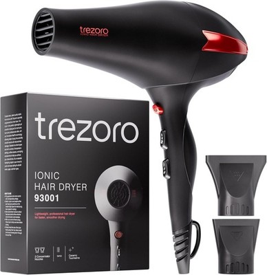 Professional Blow  3 Heat 2 Speed Hair Dryer for Women Ionic  2000W Jet Black