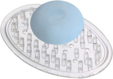 Plastic Soap Saver, Holder Tray for Bathroom Counter, Shower, Kitchen, 0.75 in.