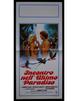 Plakat INCONTRO NELL'ULTIMO PARADISO Umberto Lenzi Sabrina Siani B377