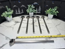 6 QTY! BULK- SS Behringer D553971 Pipe Clamp Hanger Support 3/4” Opening 12” L