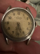 Vintage Fairfax 17 Jewels Swiss Manual Wind Watch Incabloc Patinated Dial