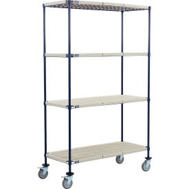 Nexel 4 Shelf Truck Nexelite 36''''W x 21''''D x 60''''H Polyurethane Swivel Casters 2