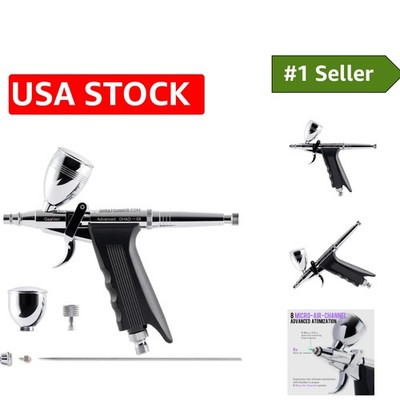 Professional Multi-Purpose Airbrush Set with 1/2 & 1/4 Oz Fluid Cups - Ghad-68