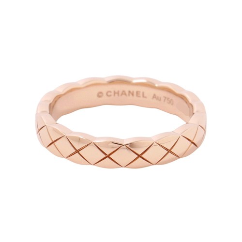 CHANEL Coco Crush Collection Ring Size 47/#7 18K Pink Gold J11785