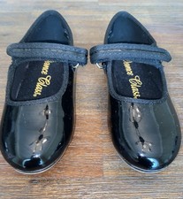 Dance Class MJ100 Girls Black Patent Mary Jane Tap Dance Shoes