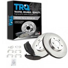 TRQ Ceramic Front Brake Pad and Rotor Set Vented Rotors Compatible 1998-2000