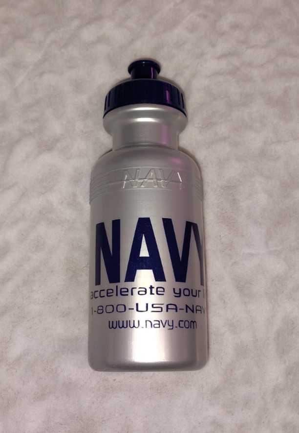 Gray & Blue US Navy Accelerate Your Life Promo 18 Fl Oz Sque