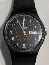Swatch Watch Nicholson GB705 Day/Date 1985 Vintage 1980's Working GB701
