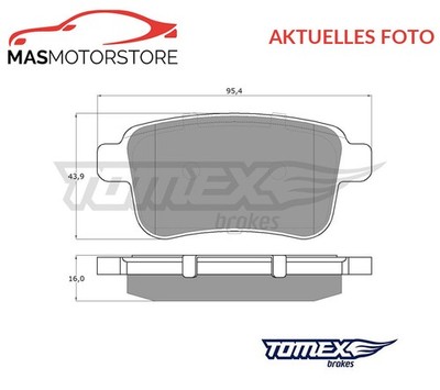 SATZ BREMSBELÄGE BREMSKLÖTZE TOMEX BRAKES TX 15-85 P FÜR MERCEDES-BENZ CITAN