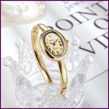 Elegant Oval Dial Women Watches Fashion Bracelet Strap Ladies Quartz Wristwatch