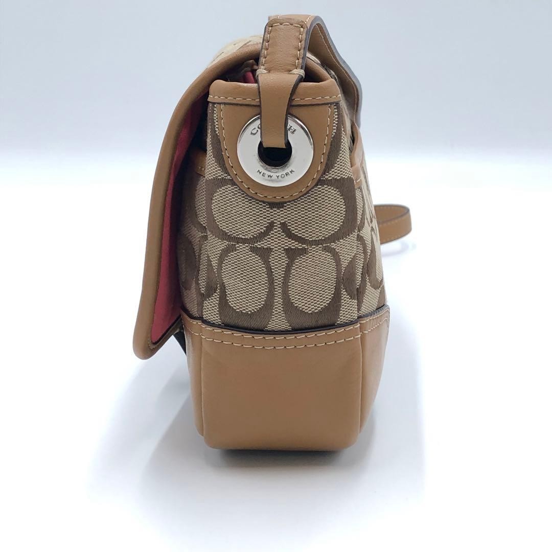 Coach Signature Shoulder Bag Canvas Beige Authentic G01081120 thumbnail 22