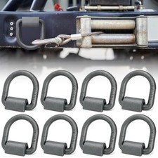 8 Pack 1/2" Heavy Duty Weld On D Ring, 12,000 Lbs Trailer Tie Down Anchor with