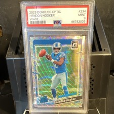 2023 Panini Donruss Optic Wave Prizm #234 Hendon Hooker PSA 9 /300 Rookie Lions