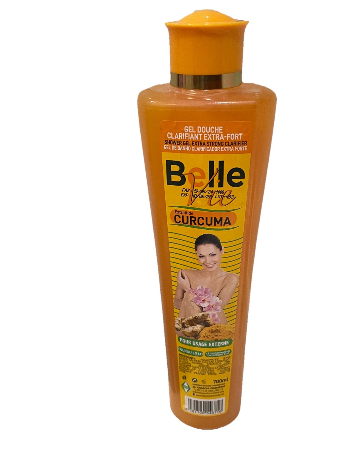  Belle Vie Curcuma Extracts clarifying Shower Gel 700ml. 
