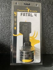 TROPHY RIDGE FATAL 4 Right- or Left-Hand Ultra Bright 4 pin .019 BOW SIGHT-NICE!