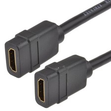 HDMI 1.4 Panel Mount Socket Stub for Faceplates Female to Female 15cm Coupler