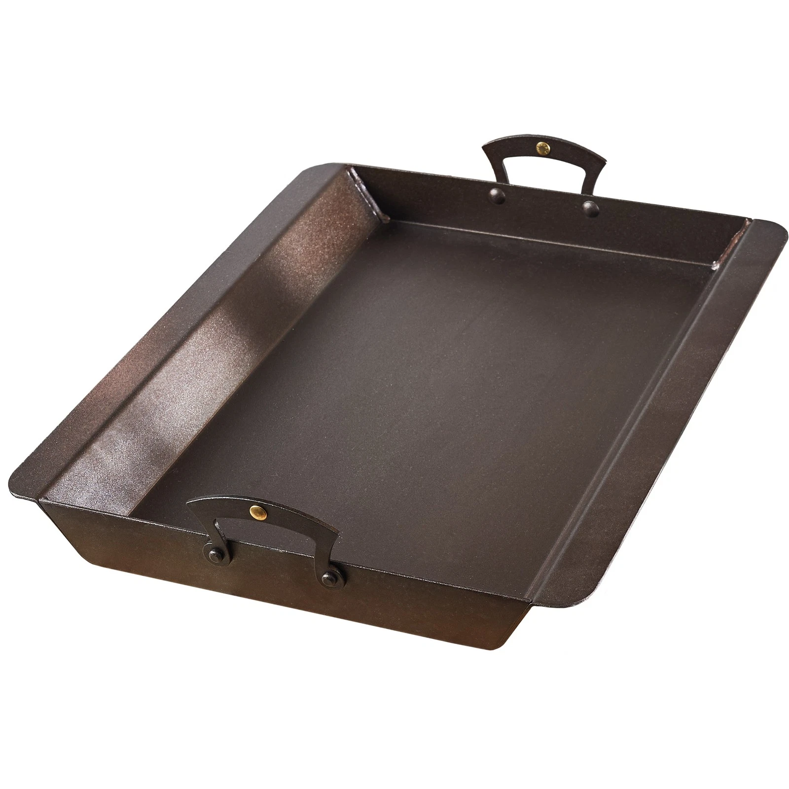 Iron Roasting Pan Pre-Seasoned Roaster Pan with Brass Handles, Edges, and Walls
Opens in a new windo