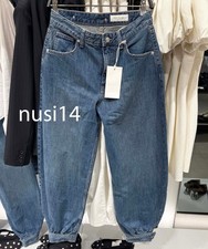 ZARA NEW WOMAN TRF MID-RISE BALLOON JEANS WITH BUTTONS PANT BLUE 3607/010/400