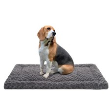 Washable Dog Bed Mat Ultra Soft Dog Crate Pad Comfy Fluffy Pet Kennel Beds Sl...