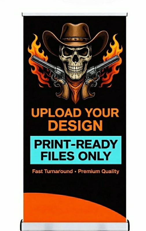 33 ½"x 81" Premium Retractable Roll Up Banner Stand  Print Ready Files Only!!!