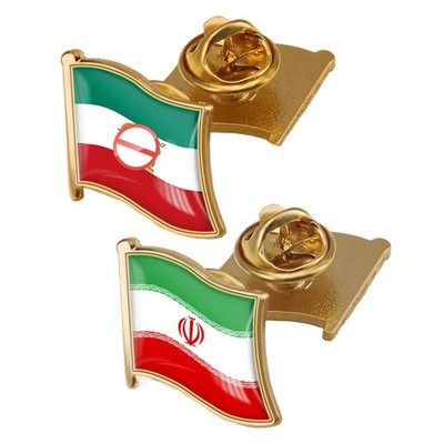 IRAN PERSIAN LION Country Flag Metal Lapel Pin
