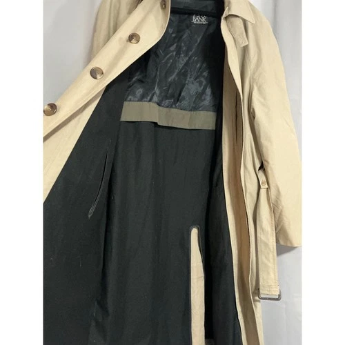 Jos. A. Bank Mens Tan Khaki Trench Coat with Removable Liner Size 42R image 3