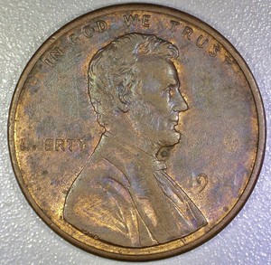 1994 P Lincoln Memorial Cent/Penny with Rare Grease Filled Die Obverse Error.