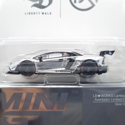 ミニカー LBWK Nissan GT-R & Lamborghini Aventador MINI GT LB WORKS LAMBORGHINI AVENTADOR LBWK CHROME IMX 2025