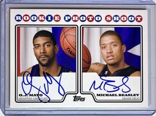 2008-09 Topps Rookie Photo Shoot DUAL AUTO Michael Beasley OJ Mayo Rookie RC