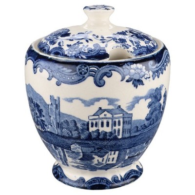 Konfitürendose / Marmeladendose  Royal Worcester Avon Scenes Palissy