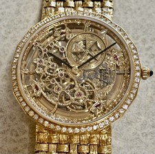 STUNNING & RARE VACHERON CONSTANIN PATRIMONY SKELETON DIAMOND BEZEL WATCH! 14