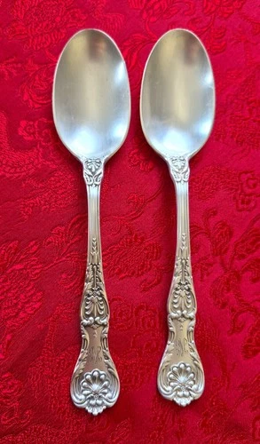 Antique King George by Gorham Sterling Silver Teaspoons Pair, 2