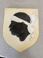 Corsica Crest Shield Heavy Wall Hanging Plaque Corsican Moor's Head Emblem
