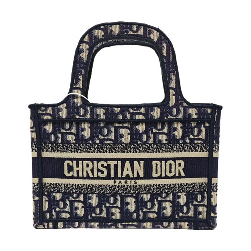 DIOR Book Tote Handbags Cloth Blue Free Shipping | Duties Paid
