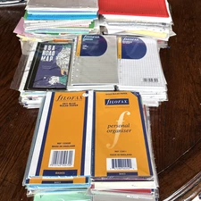 Filofax Personal Organiser Refill Inserts Huge Lot Deadstock Vintage
