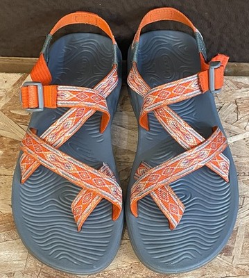 Chaco Z/Cloud 2 Single Strap Toe Loop Orange Gray Sandal  display picture 2