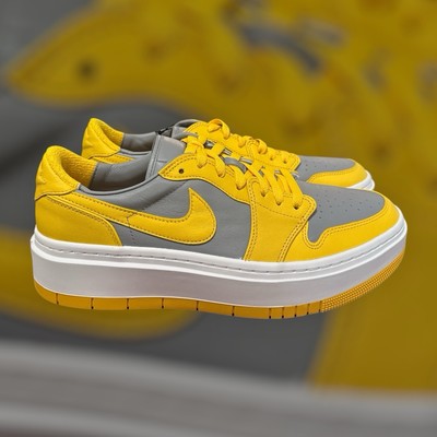 NEW Nike Air Jordan 1 Elevate Low Grey Yellow S 11.5 Women's Sneakers DH7004