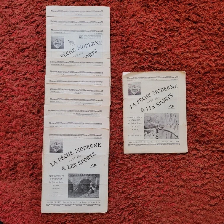 Lot Journaux pêche anciens : LA PECHE MODERNE ET LES SPORTS - Photo 1/1