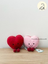 Valentine's Combo: AUTHENTIC   Jellycat Amuseables Red  Pink Heart Macaron