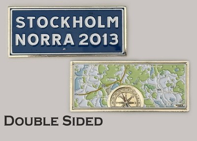 Stockholm Norra 2013 Map Compass Double Sided Challenge Coin J#1