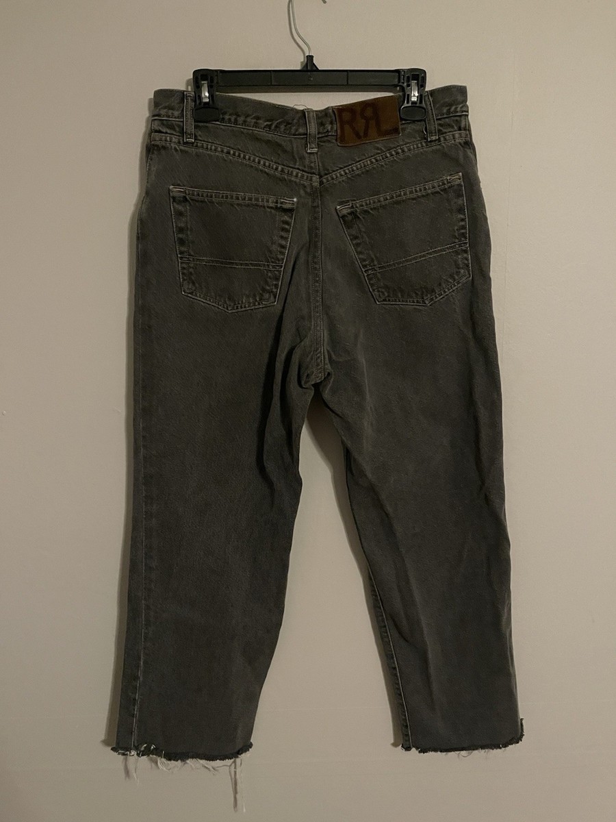 VTG RRL Ralph Lauren Double RL Black Faded Denim Jeans Distressed VTG RRL Ralph Lauren Double RL Black Faded Denim Jeans Distressed
